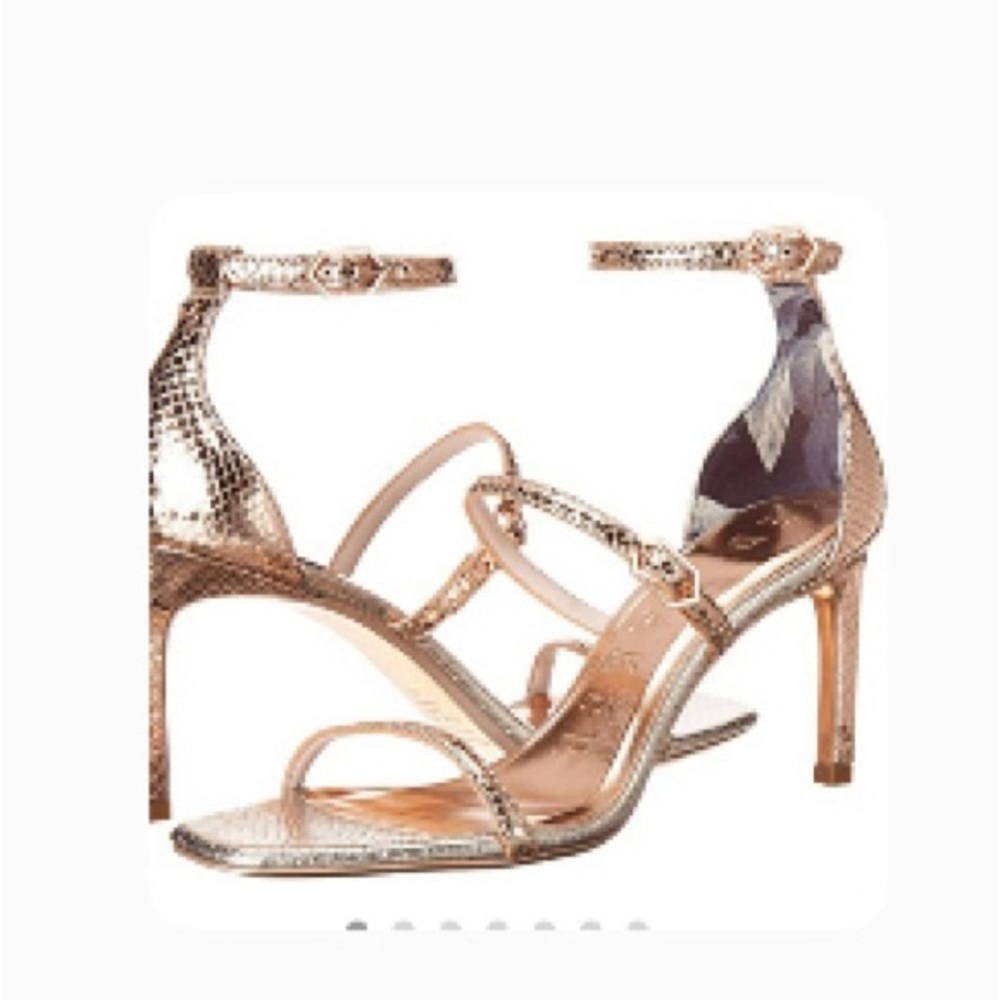 Ted Baker Triam Triple Strap Sandal Bronze 8.5